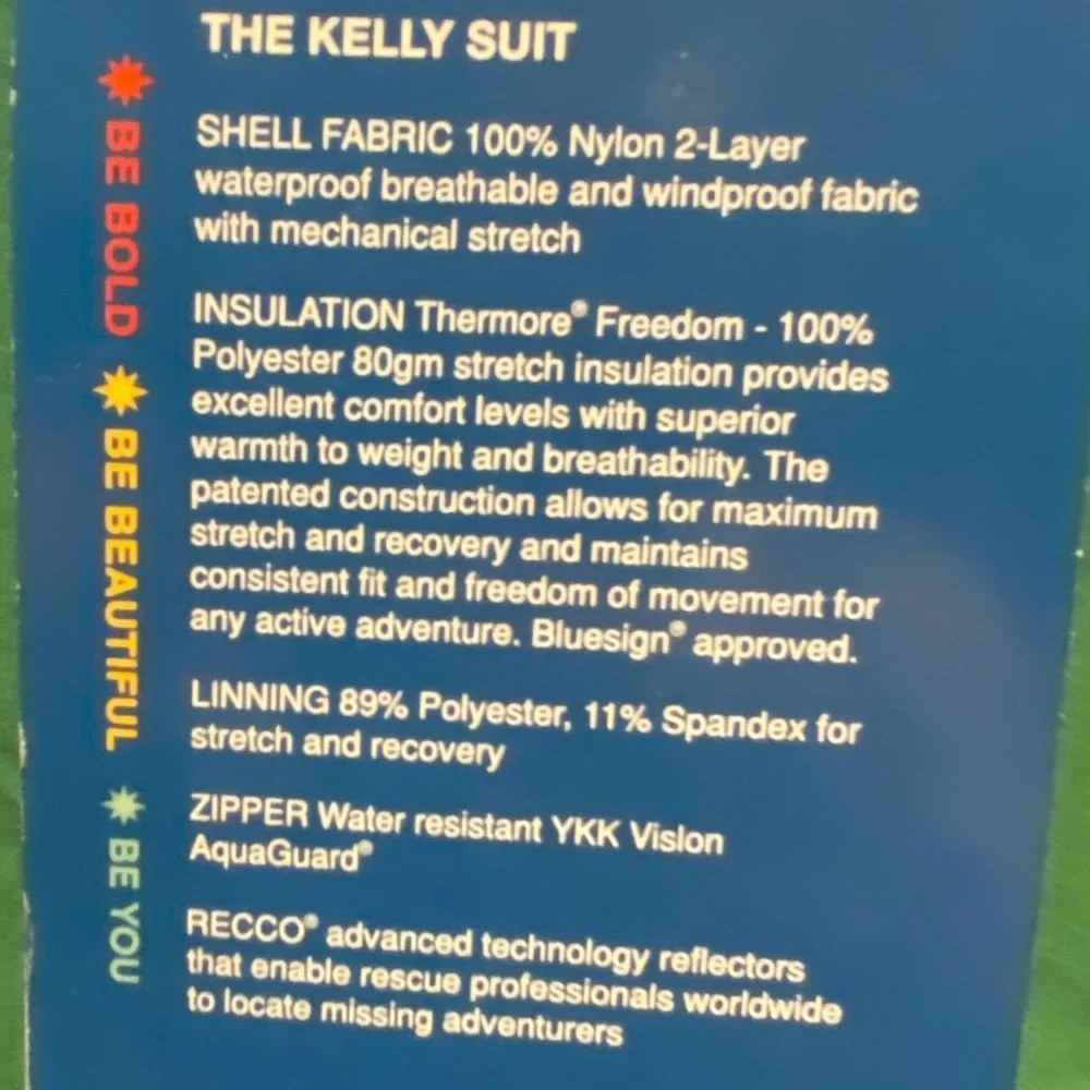 Tara Shakti Vintage-Inspired Snow Suit, Kelly Green, NWT, size XL - Picture 8 of 16